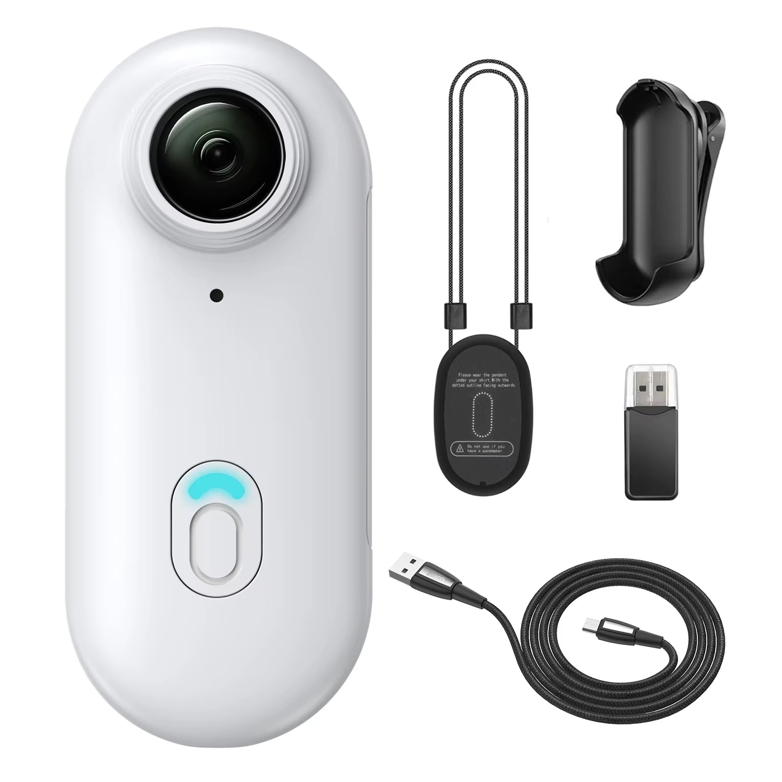 4K Waterptoor Thumb Pocket Small Action POV Camera WI-FI Live Stream Mini Body Camera Black 128GB Wearable Battery Cop Cam