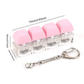 4 Keys Keyboard Fidget Toy Keychain Decompression Toys with LED Light Keyboard Clicker Toy DIY Button Stress Relief for Adult